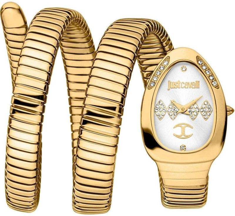 Buy Shop Just Cavalli Vezzoso White Dial Gold Steel Strap Watch for Women - JC1L230M0035 USA Online