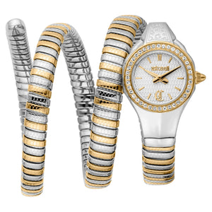Buy Shop Just Cavalli Vita Analog White Dial Two Tone Steel Strap Watch for Women - JC1L355M0055 USA Online