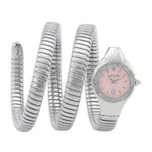 Buy Shop Just Cavalli Vita Pink Dial Silver Steel Strap Watch for Women - JC1L355M0015 USA Online