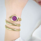 Buy Shop Just Cavalli Vita Purple Dial Gold Steel Strap Watch for Women - JC1L355M0035 USA Online