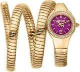 Buy Shop Just Cavalli Vita Purple Dial Gold Steel Strap Watch for Women - JC1L355M0035 USA Online