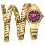 Buy Shop Just Cavalli Vita Purple Dial Gold Steel Strap Watch for Women - JC1L355M0035 USA Online
