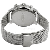 Calvin Klein City Chronograph Black Dial Silver Mesh Bracelet Watch for Men - K2G27121