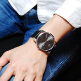 Buy Shop Calvin Klein City Grey Dial Black Leather Strap Watch For Men - K2G21107 USA Online