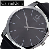 Buy Shop Calvin Klein City Grey Dial Black Leather Strap Watch For Men - K2G21107 USA Online