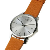 Buy Shop Calvin Klein City Quartz White Dial Light Brown Leather Strap Watch For Men - K2G21138 USA Online