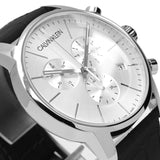 Buy Shop Calvin Klein City Chronograph Silver Dial Black Leather Strap Watch for Men - K2G271C6 USA Online