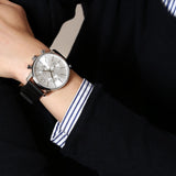 Buy Shop Calvin Klein City Chronograph Silver Dial Black Leather Strap Watch for Men - K2G271C6 USA Online