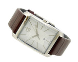 Calvin Klein Window Silver Dial Brown Leather Strap Watch for Women - K2M23126