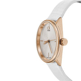 Calvin Klein Accent White Dial White Leather Strap Watch for Women - K2Y2Y6K6