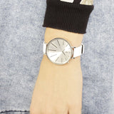 Buy Shop Calvin Klein Equal White Dial White Leather Strap Watch for Women - K3E231L6 USA Online