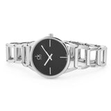 Buy Shop Calvin Klein Stately Black Dial Silver Steel Strap Watch for Women - K3G23121 USA Online