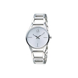 Buy Shop Calvin Klein Stately White Dial Silver Steel Strap Watch for Women - K3G23126 USA Online