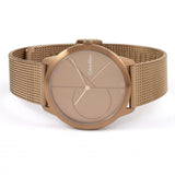 Buy Shop Calvin Klein Minimal Quartz Pink Gold Dial Pink Gold Mesh Bracelet Watch for Men - K3M11TFK USA Online