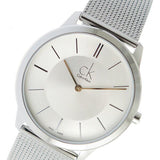Buy Shop Calvin Klein Minimal Silver Dial Silver Mesh Bracelet Watch for Men - K3M21126 USA Online