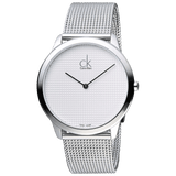 Buy Shop Calvin Klein Minimal White Dial Silver Mesh Bracelet Watch for Men - K3M2112Y USA Online
