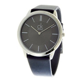 Buy Shop Calvin Klein Minimal Black Dial Black Leather Strap Watch for Men - K3M211C4 USA Online