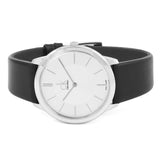 Buy Shop Calvin Klein Minimalist White Dial Black Leather Strap Watch for Men - K3M211C6 USA Online
