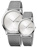 Buy Shop Calvin Klein Minimal White Dial Silver Mesh Bracelet Watch for Women - K3M231Y6 USA Online