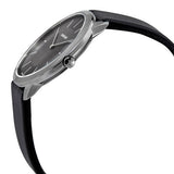 Buy Shop Calvin Klein Minimal Black Dial Black Leather Strap Watch for Men - K3M211C4 USA Online