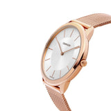 Buy Shop Calvin Klein Minimal White Dial Rose Gold Mesh Bracelet Watch for Men - K3M21626 USA Online