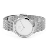 Buy Shop Calvin Klein Minimal White Dial Silver Mesh Bracelet Watch for Women - K3M2212Y USA Online