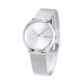 Buy Shop Calvin Klein Minimal Silver Dial Silver Mesh Bracelet Watch for Women - K3M2212Z USA Online