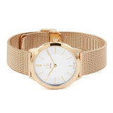 Buy Shop Calvin Klein Minimal White Dial Rose Gold Mesh Bracelet Watch for Women - K3M22626 USA Online