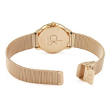 Buy Shop Calvin Klein Minimal White Dial Rose Gold Mesh Bracelet Watch for Women - K3M22626 USA Online