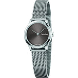 Buy Shop Calvin Klein Minimal Grey Dial Silver Mesh Bracelet Watch for Women - K3M231Y3 USA Online