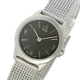 Buy Shop Calvin Klein Minimal Grey Dial Silver Mesh Bracelet Watch for Women - K3M53154 USA Online