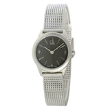 Buy Shop Calvin Klein Minimal Grey Dial Silver Mesh Bracelet Watch for Women - K3M53154 USA Online