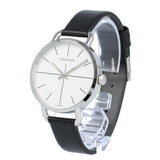 Buy Shop Calvin Klein Evan White Dial Black Leather Strap Watch for Women - K7B231CY USA Online