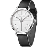 Buy Shop Calvin Klein Evan White Dial Black Leather Strap Watch for Women - K7B231CY USA Online
