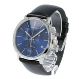 Buy Shop Calvin Klein Chronograph Blue Dial Black Leather Strap Watch for Men - K8Q371CN USA Online