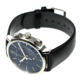 Buy Shop Calvin Klein Chronograph Blue Dial Black Leather Strap Watch for Men - K8Q371CN USA Online