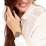 Buy Shop Daniel Wellington Classic Petite Durham Black Dial Brown Leather Strap Watch For Women - DW00100166 USA Online