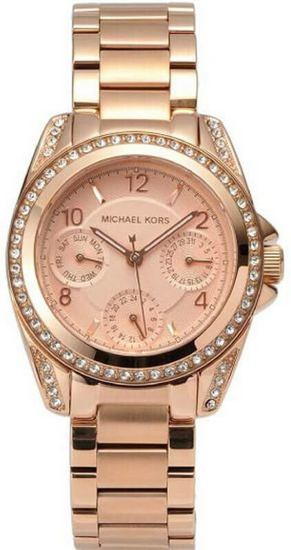 Buy Shop Michael Kors Blair Rose Gold Dial Rose Gold Steel Strap Watch for Women - MK5613 USA Online