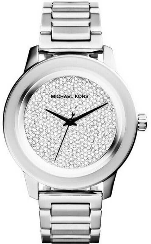 Buy Shop Michael Kors Kinley Diamond Pave Silver Dial Silver Steel Strap Watch for Women - MK5996 USA Online