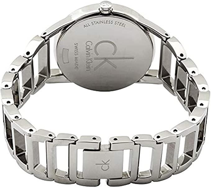 Buy Shop Calvin Klein Stately Black Dial Silver Steel Strap Watch for Women - K3G2312S USA Online