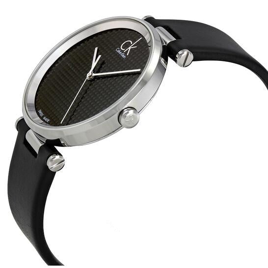 Buy Shop Calvin Klein Sight Black Dial Black Leather Strap Watch for Men - K1S21102 USA Online