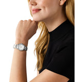 Buy Shop Michael Kors Sage Three-Hand Mother of Pearl White Dial Silver Steel Strap Watch for Women - MK4824 USA Online