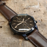 Buy Shop Fossil Townsman Chronograph Black Dial Brown Leather Strap Watch for Men - FS5437 USA Online