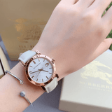 Buy Shop Burberry The City White Dial White Leather Strap Watch for Women - BU9108 USA Online
