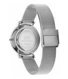 Buy Shop Daniel Wellington Petite Sterling Black Dial Silver Mesh Bracelet Watch For Women - DW00100218 USA Online