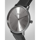 Buy Shop Hugo Boss Modern Grey Dial Black Leather Strap Watch for Men - 1513540 USA Online
