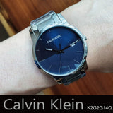 Calvin Klein City Blue Dial Silver Steel Strap Watch for Men - K2G2G14Q