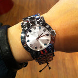 Buy Shop Marc Jacobs Amy White Dial Silver Steel Strap Watch for Women - MBM3140 USA Online