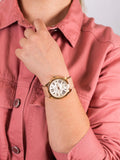 Buy Shop Fossil Cecile White Dial Beige Leather Strap Watch for Women - AM4532 USA Online