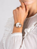 Buy Shop Fossil Jacqueline Three-Hand White Dial Rose Gold Mesh Bracelet Watch for Women - ES4534 USA Online